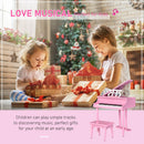 Kids Electronic Keyboard - Included Music Stand & Bench