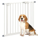 PawHut Adjustable Safety Gate w/ 1 Extensions and Four Adjustable Screws, White