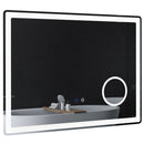 kleankin LED Lighted Bathroom Mirror with 3X Magnifying Mirror, Anti-Fog