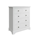 Warwick Classic White  Chest of Drawers 2 Over 3 80 x 40 x 95 cm