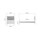 Warwick Classic White  Bed 3' Single 104 x 205.5 x 105 cm