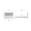 Warwick Classic White  Bed 4'6" Double 150 x 205.5 x 105 cm
