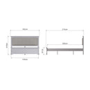 Keswick Moonlight Grey  Bed 5' King 165 x 213 x 105 cm