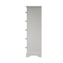 Warwick Classic White  Chest of 5 Drawers - Narrow 50 x 36 x 115 cm