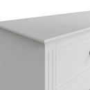Warwick Classic White  Chest of 6 Drawers 115 x 40 x 78 cm