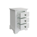 Warwick Classic White  Bedside Table with 3 Drawers 40 x 33.5 x 56.5 cm