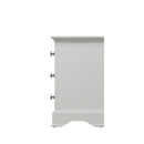 Warwick Classic White  Bedside Table with 3 Drawers 40 x 33.5 x 56.5 cm