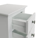 Warwick Classic White  Bedside Table with 3 Drawers 40 x 33.5 x 56.5 cm