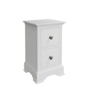 Warwick Classic White  Bedside Table with 2 Drawers 35 x 32 x 56.5 cm
