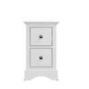 Warwick Classic White  Bedside Table with 2 Drawers 35 x 32 x 56.5 cm