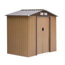 Outsunny Garden Shed Storage Unit w/Locking Door Floor Foundation Vent Yellow