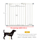 PawHut Adjustable Safety Gate w/ 1 Extensions and Four Adjustable Screws, White