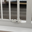 PawHut Adjustable Safety Gate w/ 1 Extensions and Four Adjustable Screws, White