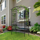 Outsunny Metal Arch Garden Bench - Black