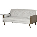 3 Seater Sofa Bed With Side Tray - Beige