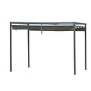 Outsunny 3 X 2m Outdoor Metal Pergola With Retractable Roof - Grey
