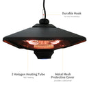 Outsunny Hanging Halogen Heater 2000W Black