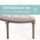 HOMCOM Half-Circle End Bench Footstool