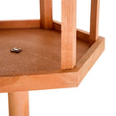 PawHut Wooden Freestanding Garden Bird Feeder Bird Stand