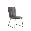 Pair of Darwen Panel Back Chair with Angled Legs - Grey