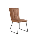 Pair of Darwen Panel Back Chair with Angled Legs - Tan