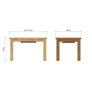 Tunbridge Oak Butterfly Extending Table 1.25m with Metal Runner 125 x 85 x 78 cm