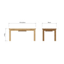 Tunbridge Oak Butterfly Extending Table 1.7m with Metal Runner 170 x 90 x 78 cm