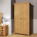 Tunbridge 2 Door Wardrobe - Medium Oak Finish