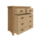 Tunbridge Oak Chest of Drawers 2 Over 3 80 x 40 x 95 cm