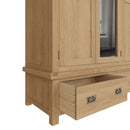 Tunbridge Oak Wardrobe 3 Door with Mirror 149 x 57 x 200 cm