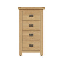 Tunbridge Oak Chest of 4 Drawers - Narrow 55 x 38 x 100 cm