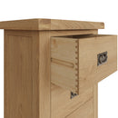 Tunbridge Oak Chest of 4 Drawers - Narrow 55 x 38 x 100 cm