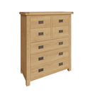 Tunbridge Oak Chest of Drawers 4 Over 3 100 x 45 x 121 cm