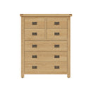 Tunbridge Oak Chest of Drawers 4 Over 3 100 x 45 x 121 cm