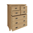Tunbridge Oak Chest of Drawers 4 Over 3 100 x 45 x 121 cm
