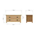 Tunbridge Oak Blanket Box 100 x 50 x 50 cm