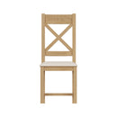 Tunbridge Pair of Oak Finish Upholstered Cross Back Chair