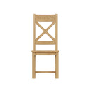 Tunbridge Pair of Oak Finish Cross Back Chair - Medium Oak Finish