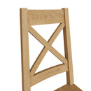 Tunbridge Pair of Oak Finish Cross Back Chair - Medium Oak Finish