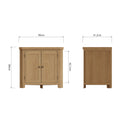 Tunbridge Oak Corner Cabinet  90 x 51 x 80 cm