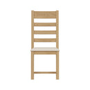 Tunbridge Pair of Oak Finish Upholstered Ladder Back Chair