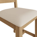 Tunbridge Pair of Oak Finish Upholstered Ladder Back Chair