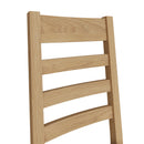 Tunbridge Pair of Oak Finish Upholstered Ladder Back Chair
