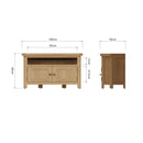 Tunbridge Oak Corner TV Unit  100 x 50 x 60 cm