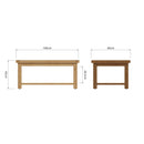 Tunbridge Oak Coffee Table  100 x 60 x 45 cm