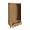 Tunbridge Oak Wardrobe 2 Door 2 Drawer 97 x 57 x 185 cm