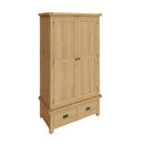 Tunbridge Oak Wardrobe 2 Door 2 Drawer 97 x 57 x 185 cm
