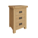 Tunbridge Oak Bedside Table with 3 Drawers 45 x 38 x 65 cm