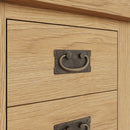 Tunbridge Oak Bedside Table with 3 Drawers 45 x 38 x 65 cm