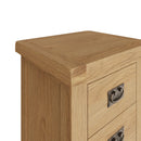Tunbridge Oak Bedside Table with 3 Drawers 45 x 38 x 65 cm